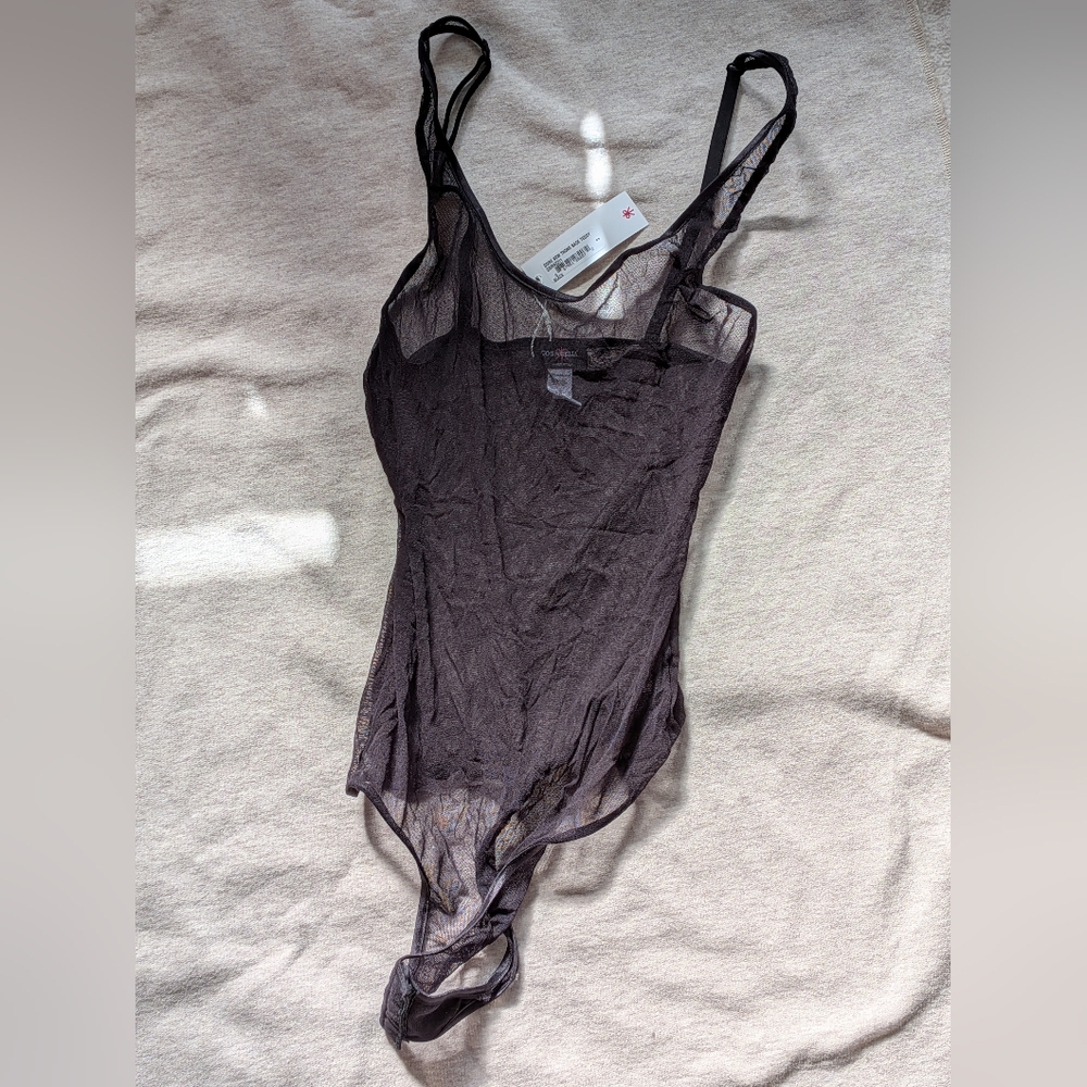 New Black Mesh Cosabella Bodysuit Teddy Small